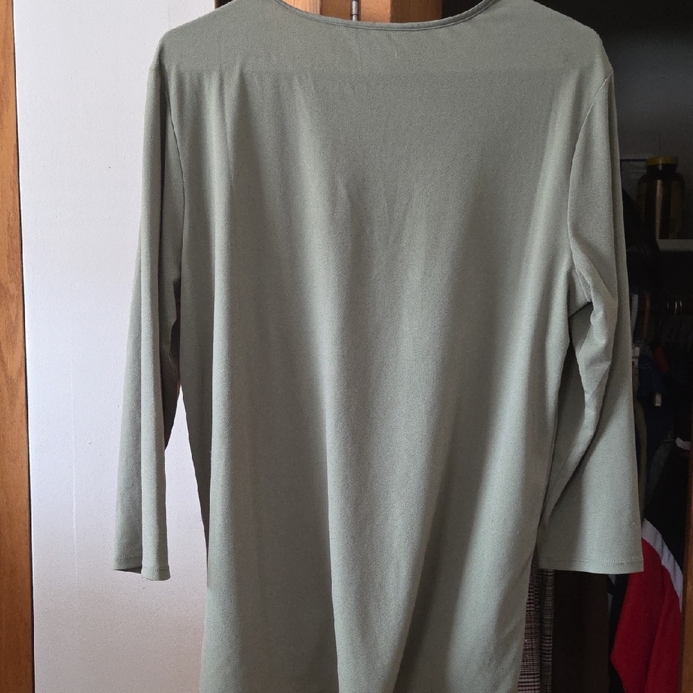 Banana Republic Olive V-Neck Blouse - Picture 5 of 5